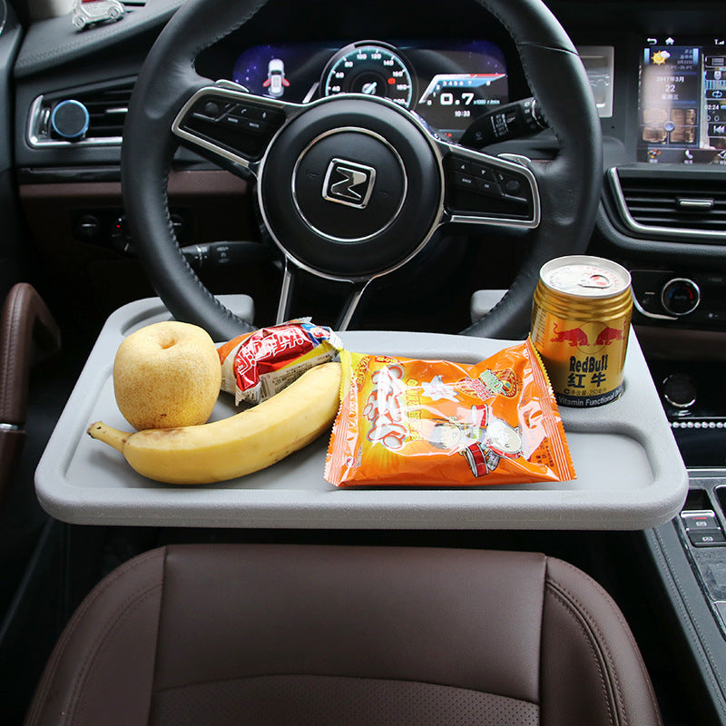 Convenient Steering Wheel Card Table: Perfect for On-the-Go Meals and Work