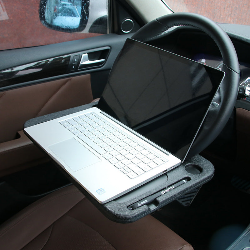 Convenient Steering Wheel Card Table: Perfect for On-the-Go Meals and Work